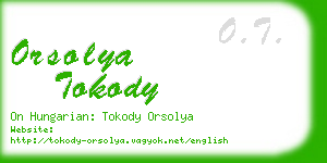 orsolya tokody business card